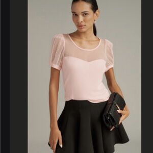 Brand New MAEVE SHEER YOKE SWEETHEART TOP